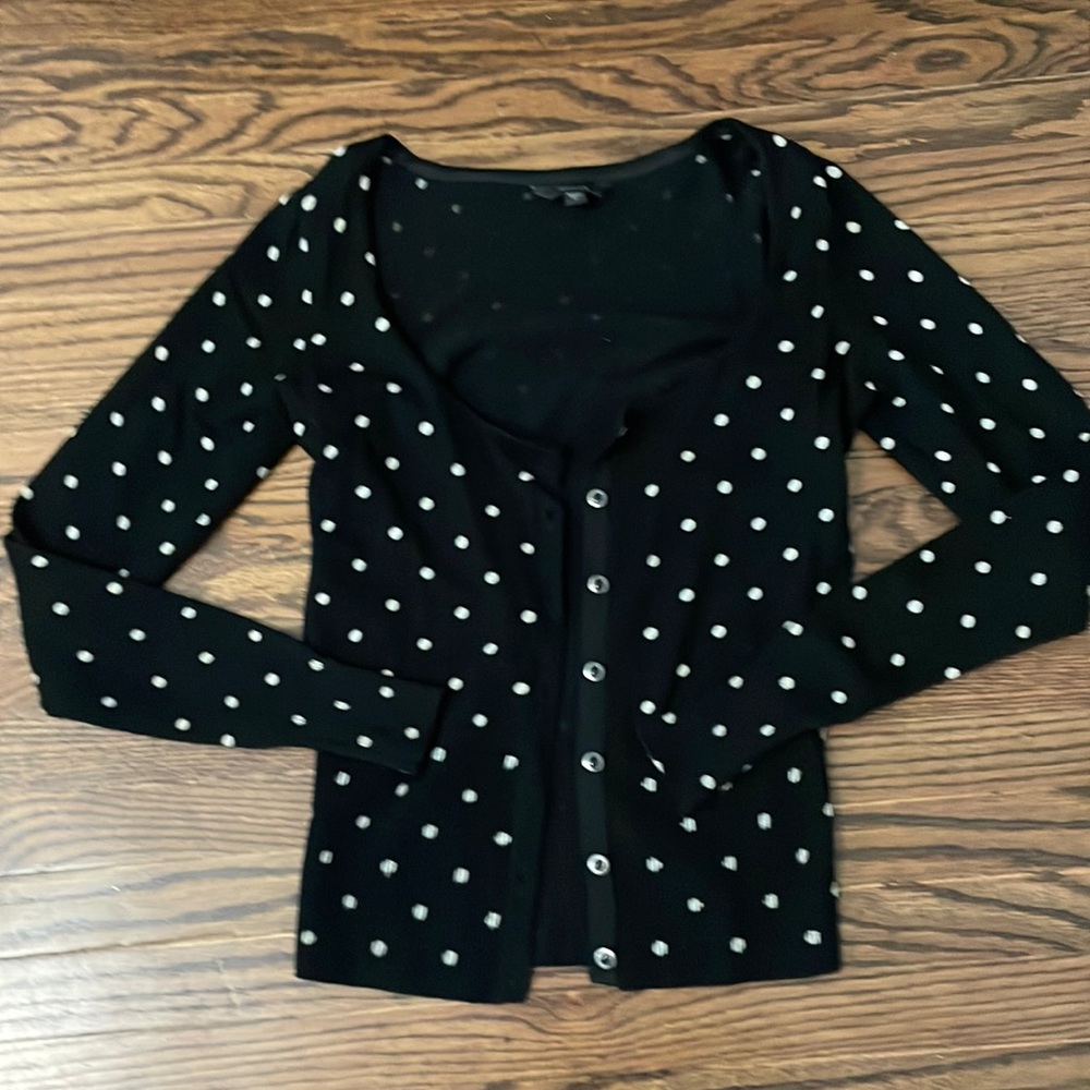 Guess Polka Dot Black and White Cardigan